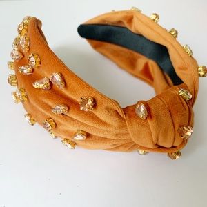 Tan crystal headband